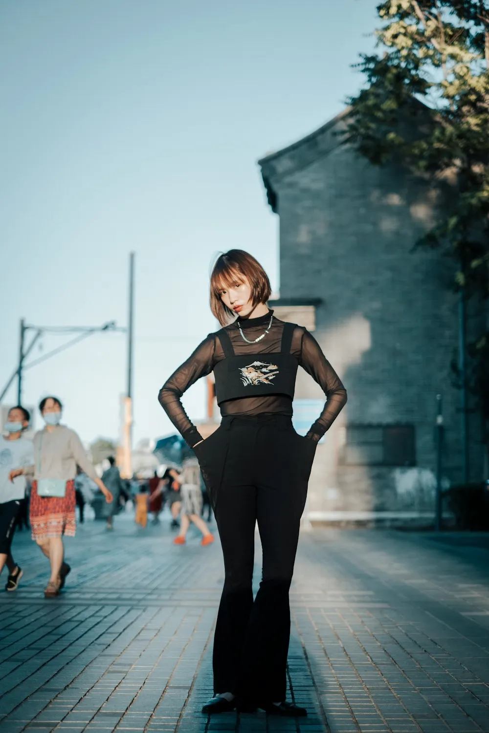 Urban fashion portrait in Beijing